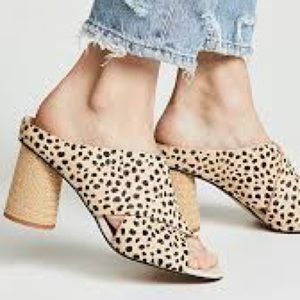 Dolce Vita leopard block heels